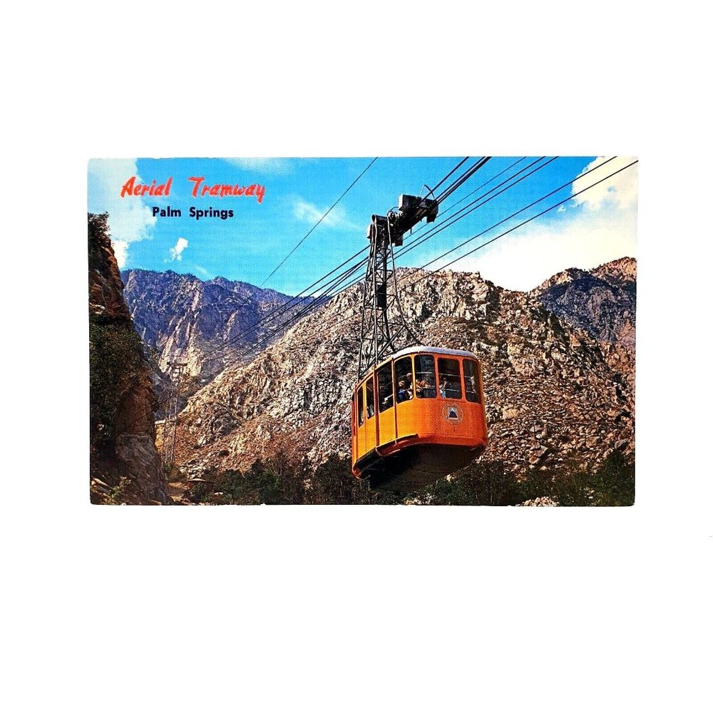 Vintage Postcard Aerial Tramway Cable Car Palm Springs CA Passenger Car FS 928